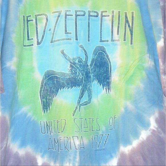 Led Zeppelin Ramble On Tie-Dye T-Shirt Sizes Med, LG, XL, 2X - Picture 5 of 6
